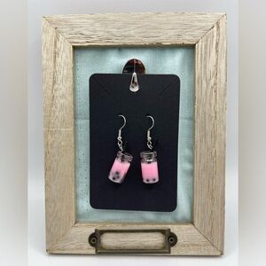3 for $20‎ Pink Boba Tea Acrylic Dangle Earrings “You Pick 3”
